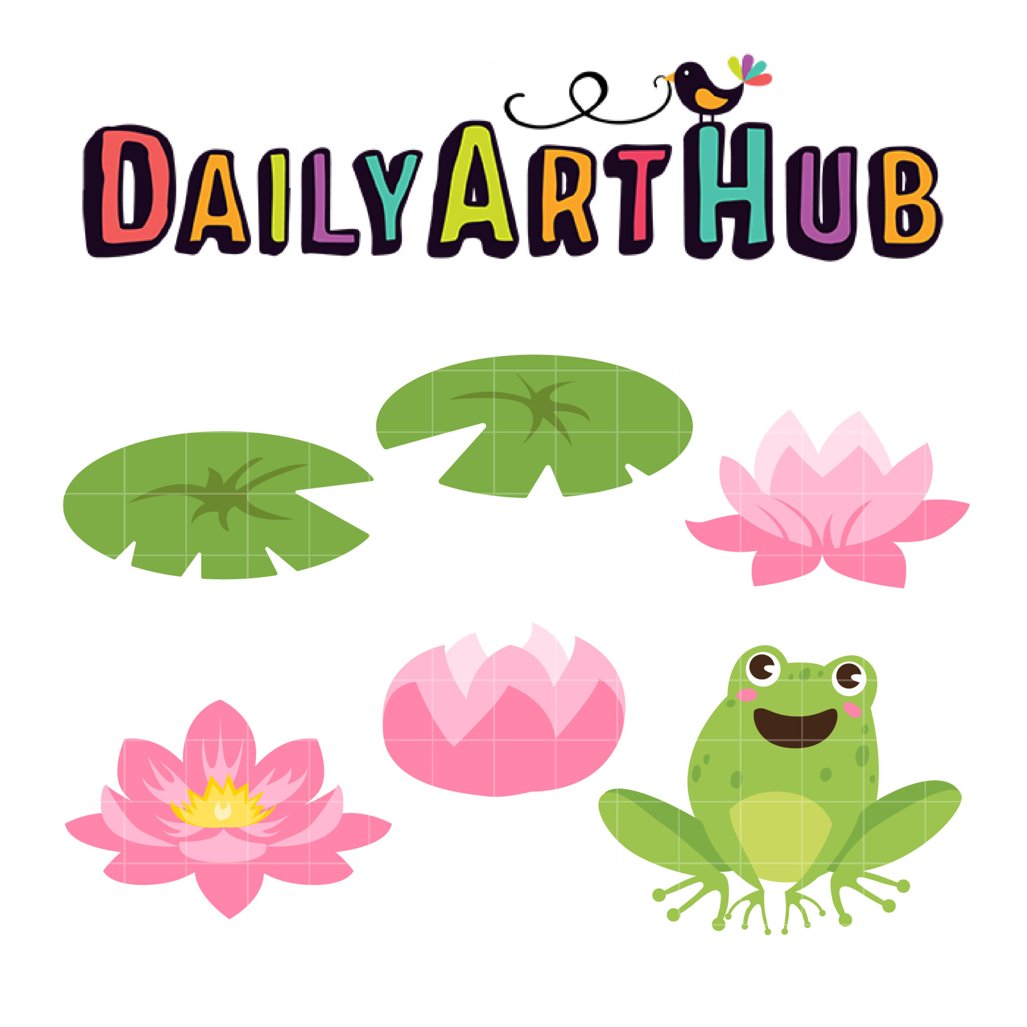 Frogs Holding Lily Pads Clip Art Set – Daily Art Hub // Graphics, Alphabets  & SVG