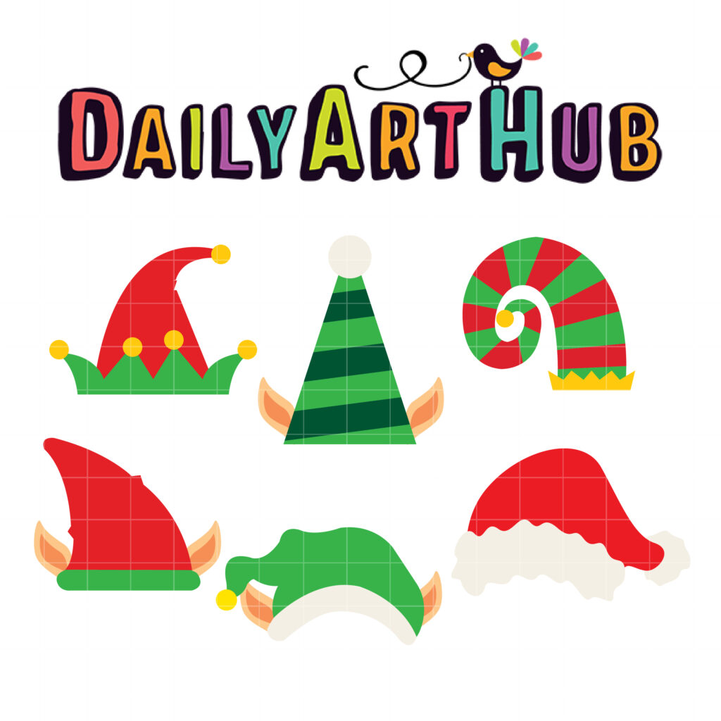 Christmas Elves Hat Clip Art Set Daily Art Hub // Graphics, Alphabets