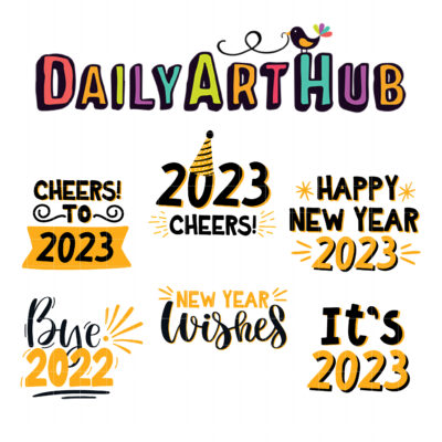 2020 New Year Badge Clip Art Set – Daily Art Hub // Graphics, Alphabets ...