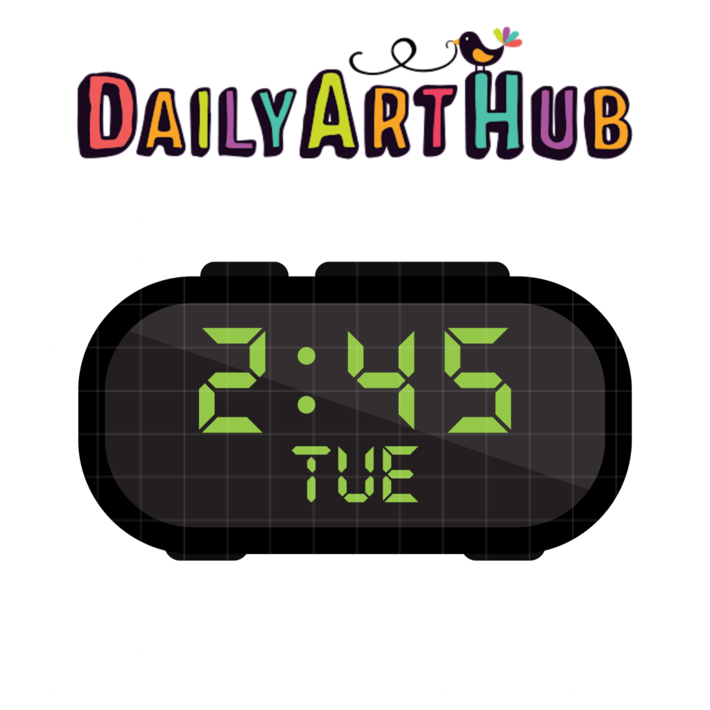 Digital Clock Clip Art Daily Art Hub // Graphics, Alphabets & SVG