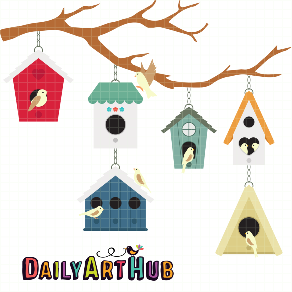 Birdhouses Clip Art Set – Daily Art Hub // Graphics, Alphabets & SVG