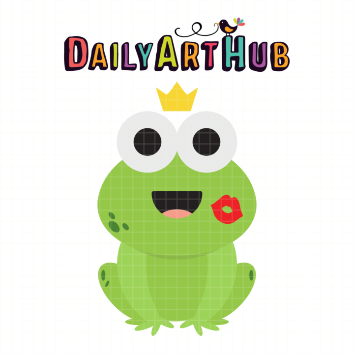 Frog With Kiss Clip Art