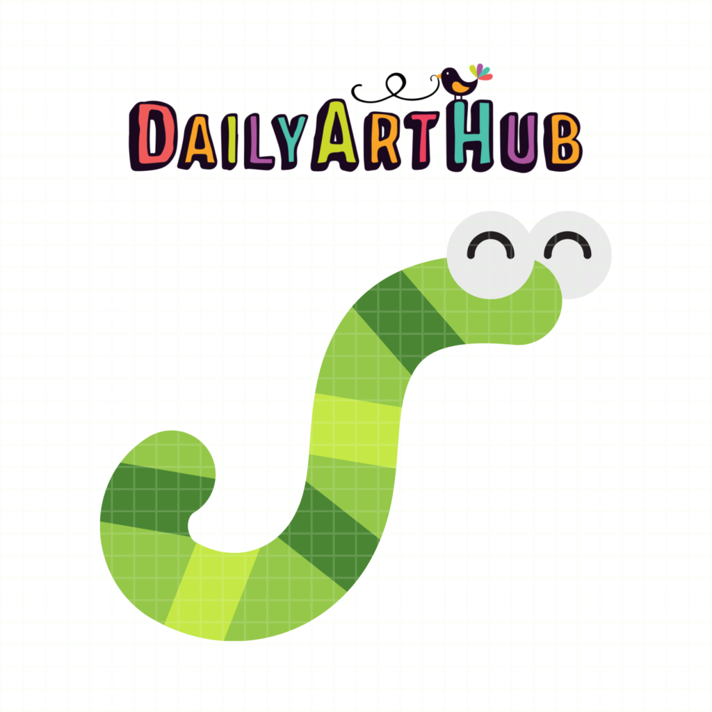 Green Worm Clip Art – Daily Art Hub    Graphics, Alphabets & Svg