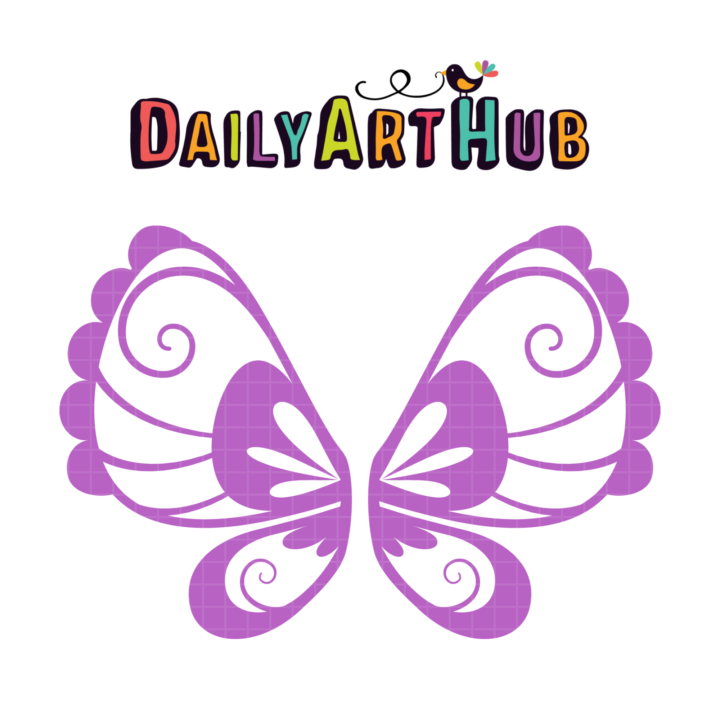 Purple Butterfly Wing Clip Art