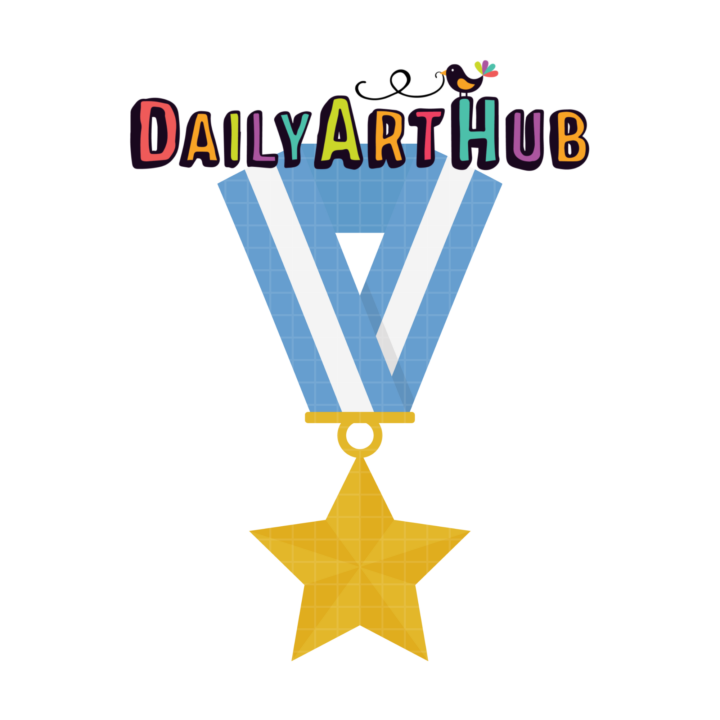 Gold Medal Star Clip Art