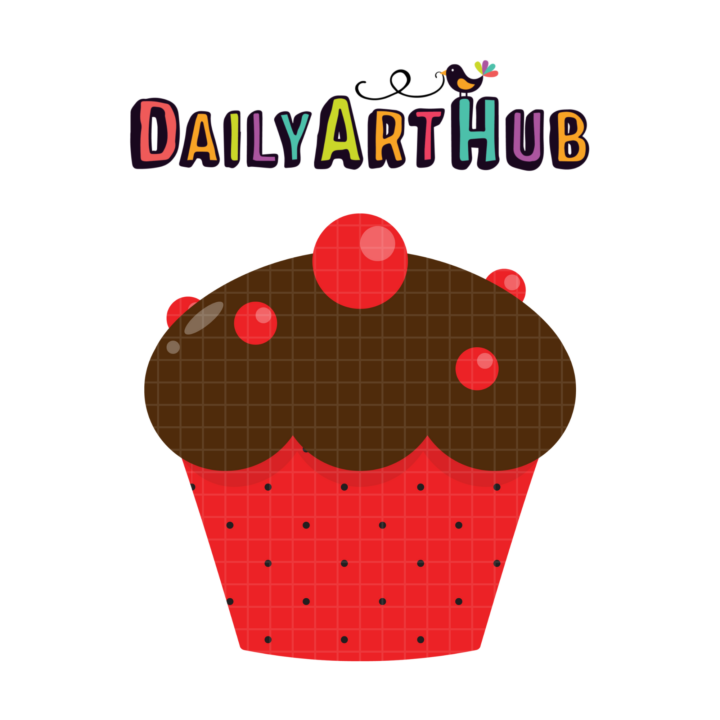 Red Cupcake Clip Art