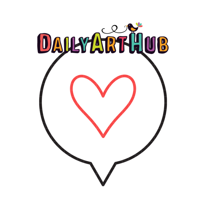 FREE Heart Speech Bubbles Clip Art