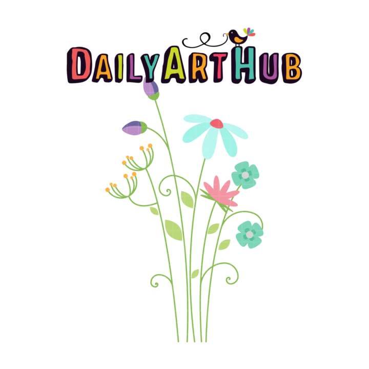 Field Flowers Clip Art