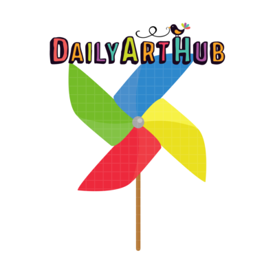 Rainbow Pinwheel Clip Art