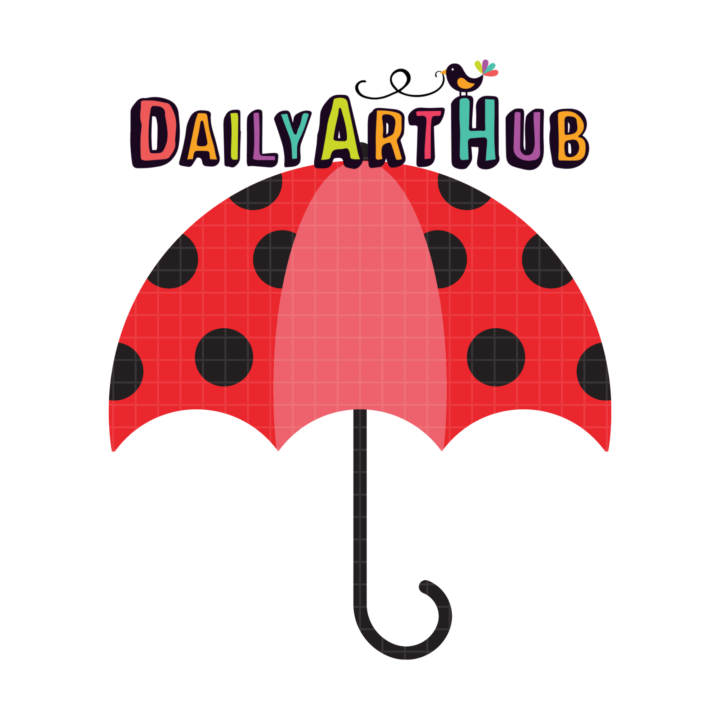 Ladybug Umbrella Clip Art
