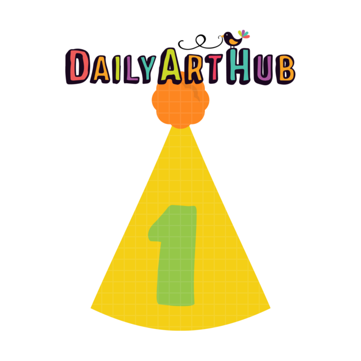 Number Party Hat 1 Clip Art