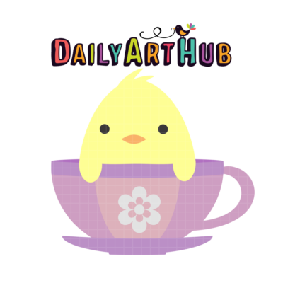 Teacup Chick Clip Art