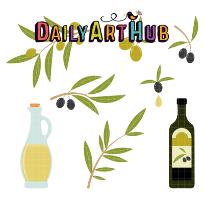Olive Collection Clip Art Set
