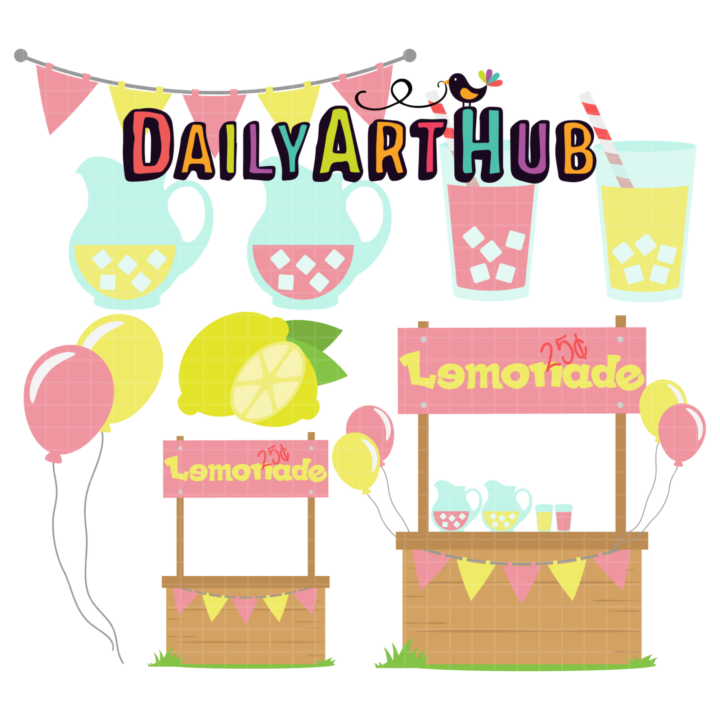 Lemonade Stand Clip Art Set