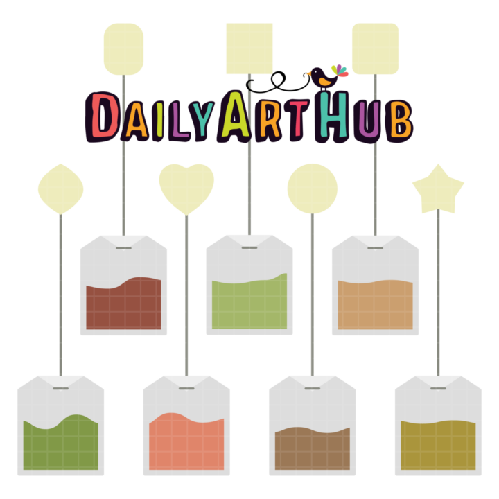 Teabags Clip Art Set